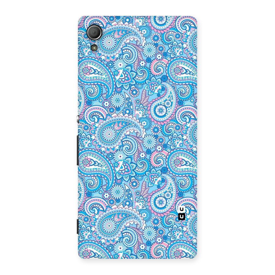 Blue Block Pattern Back Case for Xperia Z4