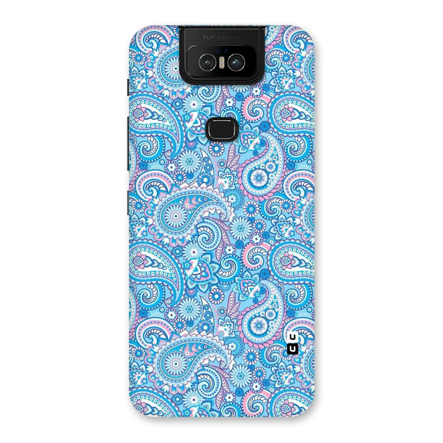 Blue Block Pattern Back Case for Zenfone 6z