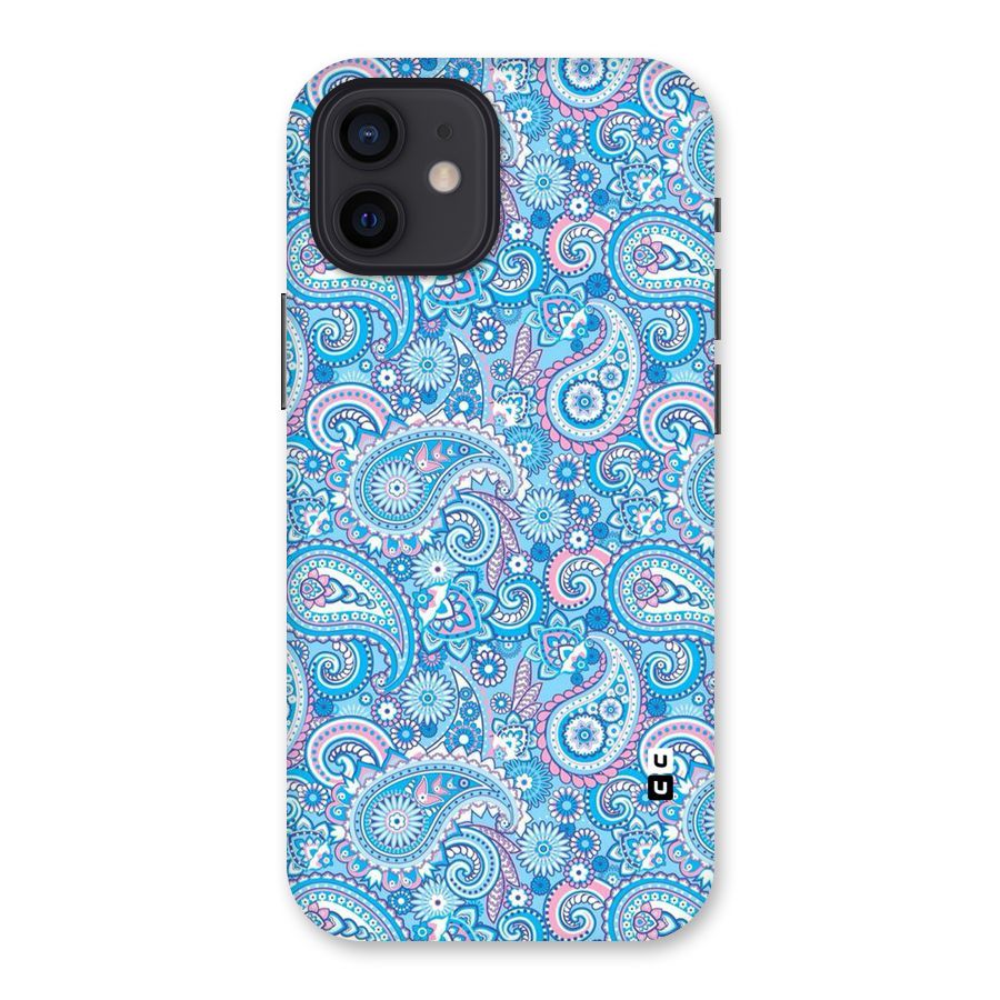 Blue Block Pattern Back Case for iPhone 12