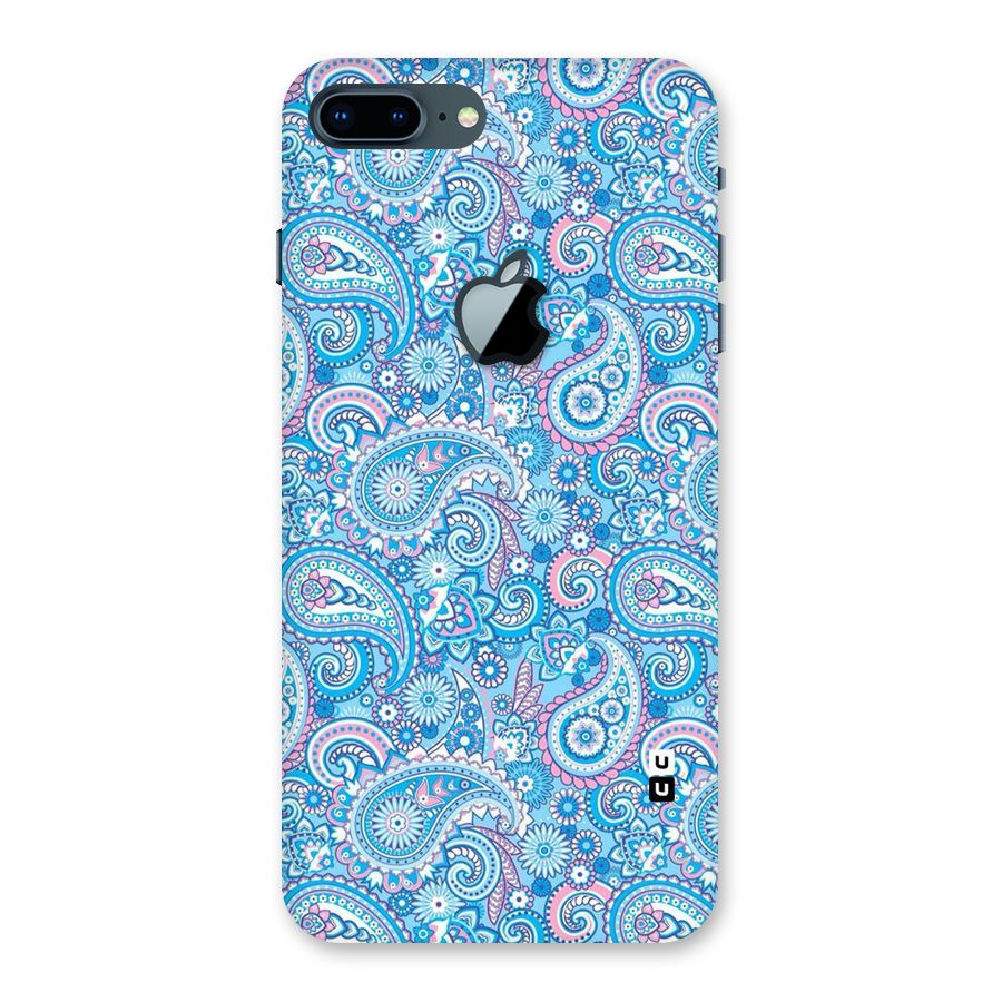 Blue Block Pattern Back Case for iPhone 7 Plus Apple Cut