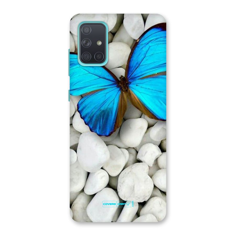 Blue Butterfly Back Case for Galaxy A71
