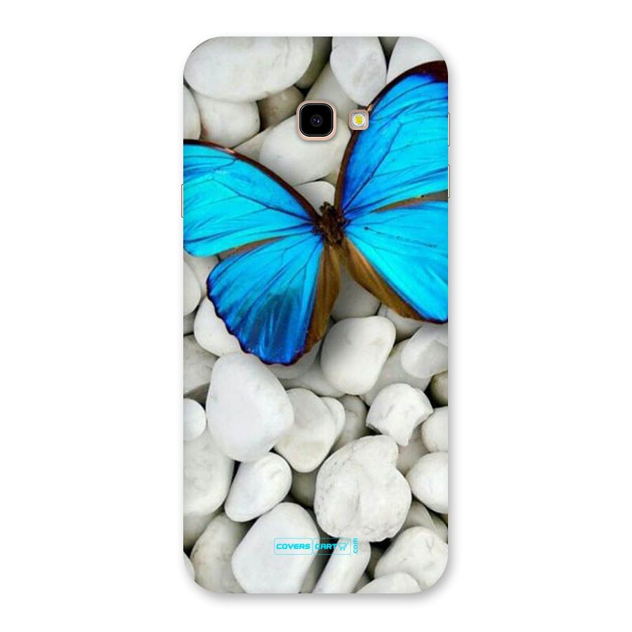 Blue Butterfly Back Case for Galaxy J4 Plus