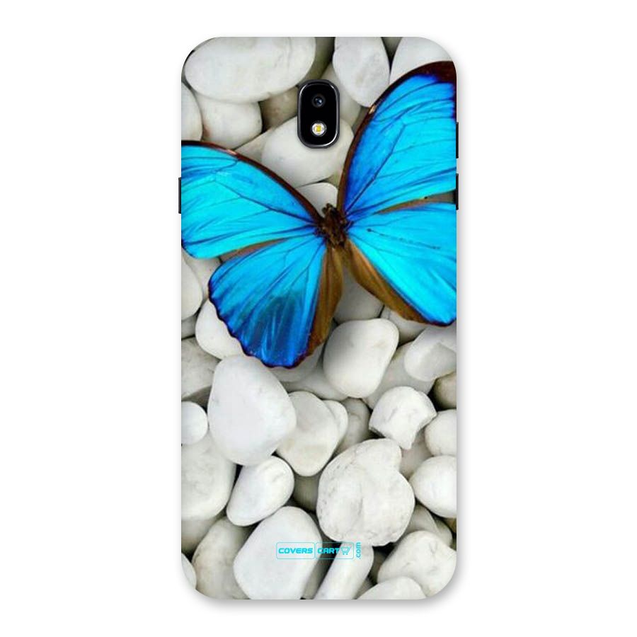 Blue Butterfly Back Case for Galaxy J7 Pro