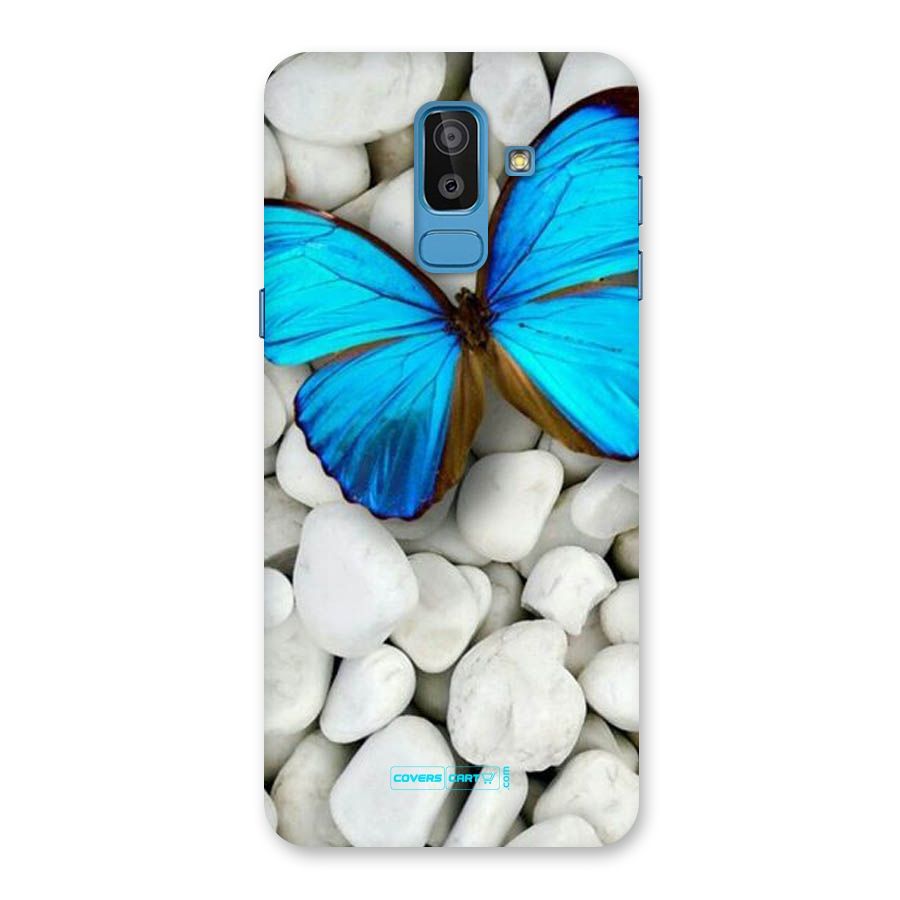 Blue Butterfly Back Case for Galaxy J8