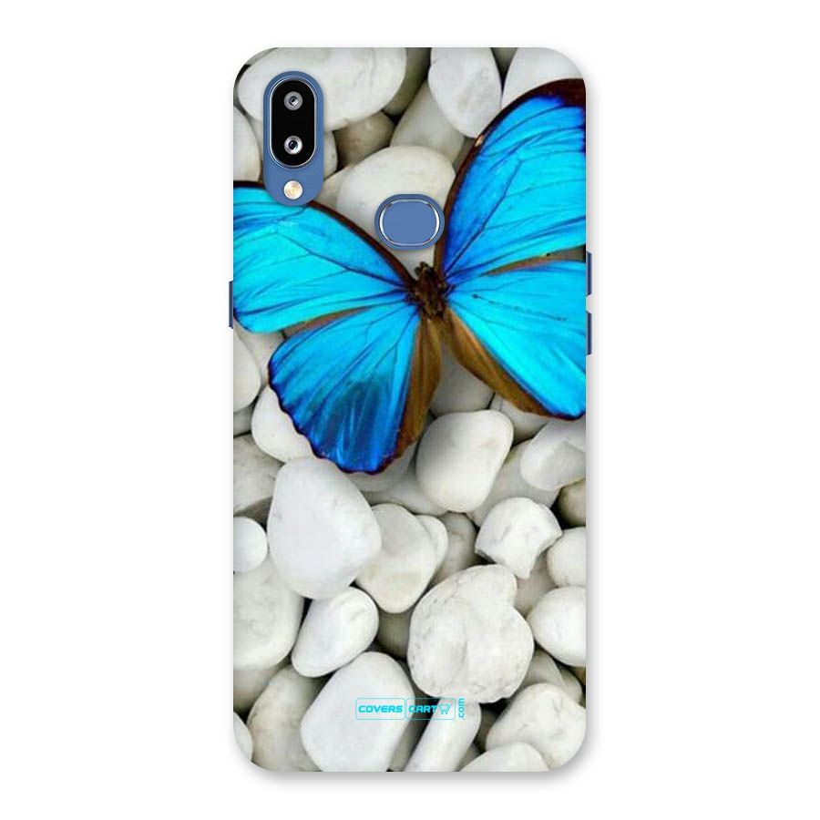 Blue Butterfly Back Case for Galaxy M01s