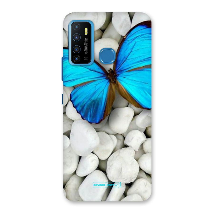 Blue Butterfly Back Case for Infinix Hot 9