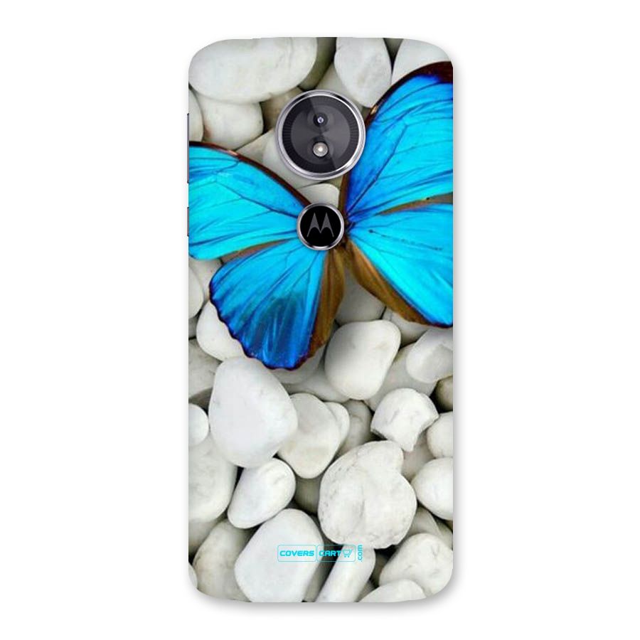 Blue Butterfly Back Case for Moto E5