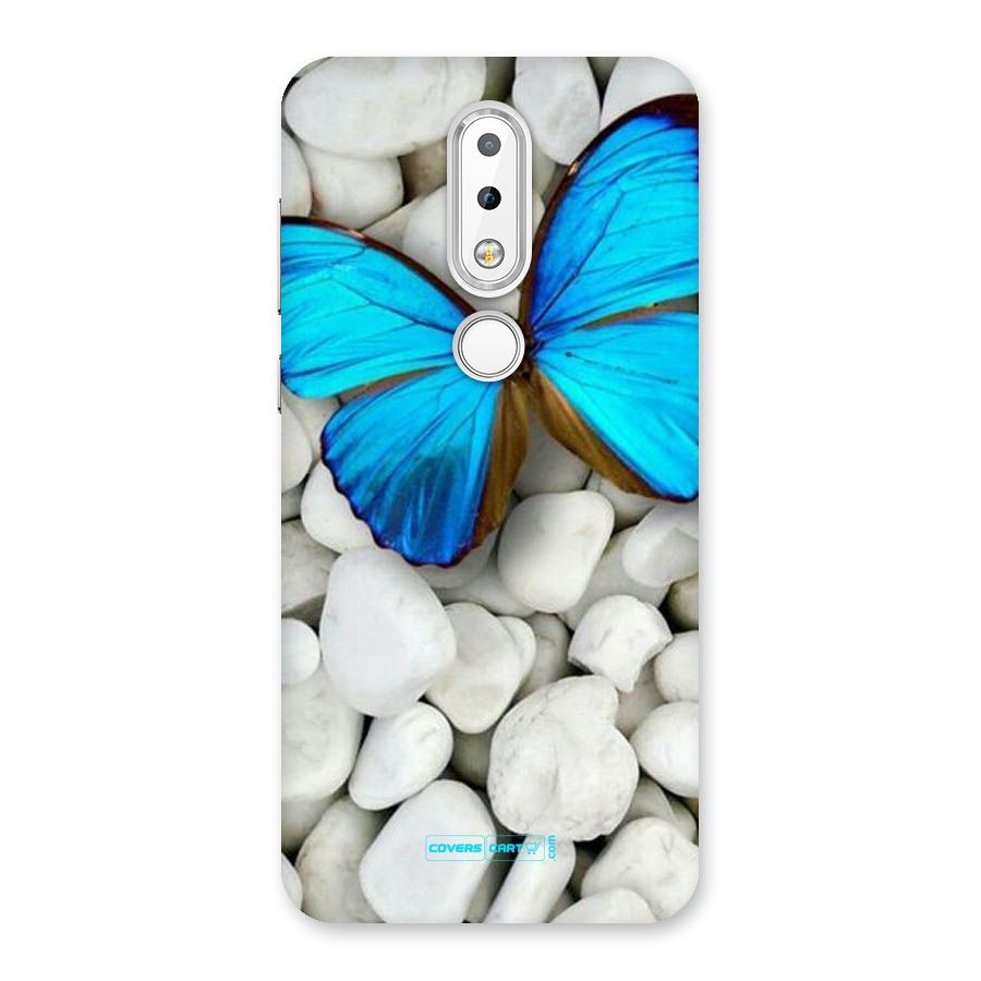 Blue Butterfly Back Case for Nokia 6.1 Plus