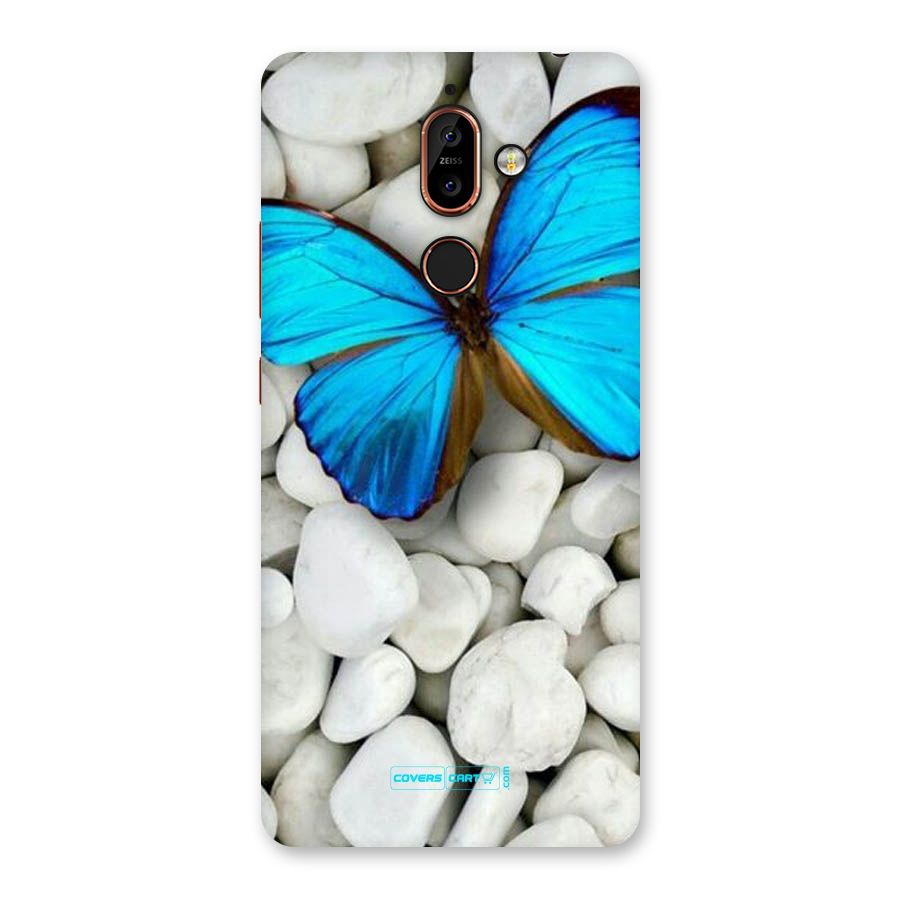 Blue Butterfly Back Case for Nokia 7 Plus