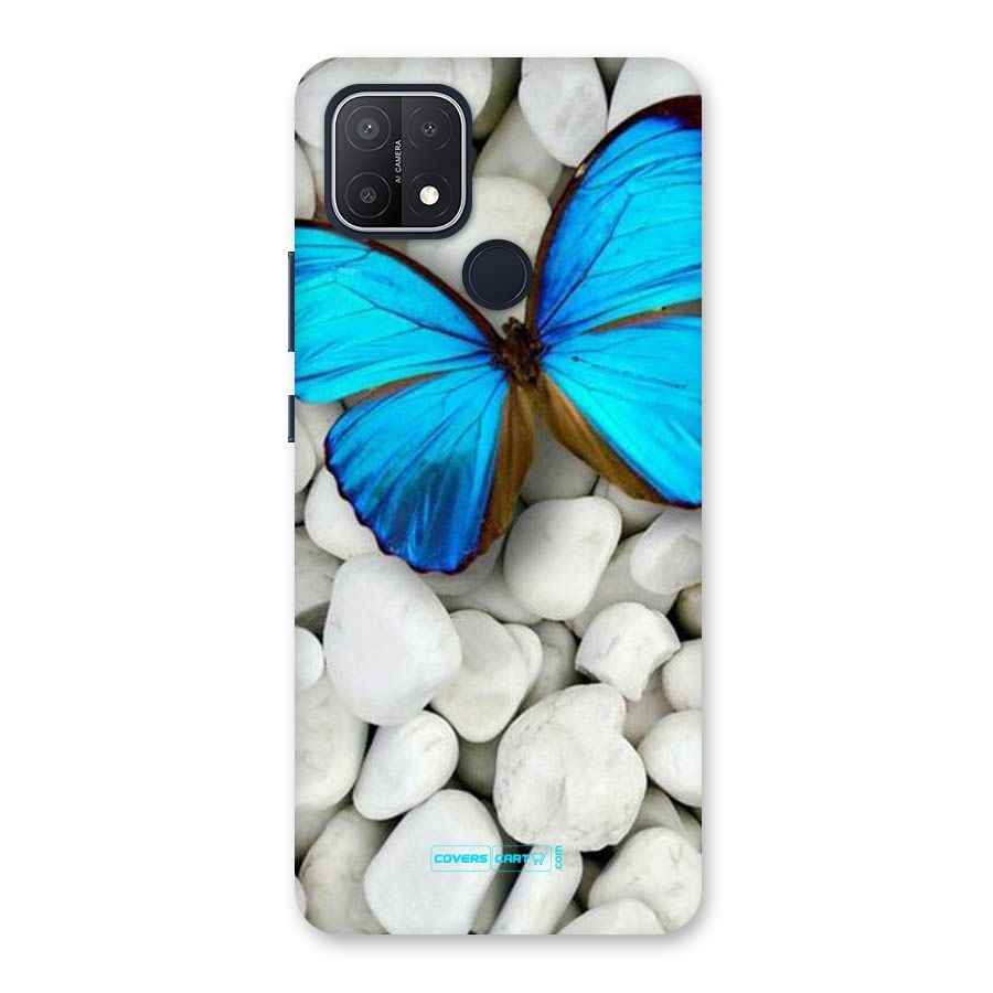 Blue Butterfly Back Case for Oppo A15