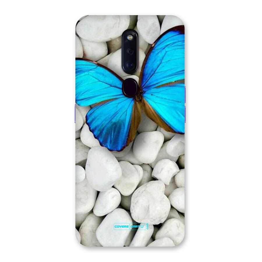 Blue Butterfly Back Case for Oppo F11 Pro