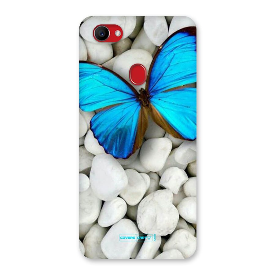 Blue Butterfly Back Case for Oppo F7