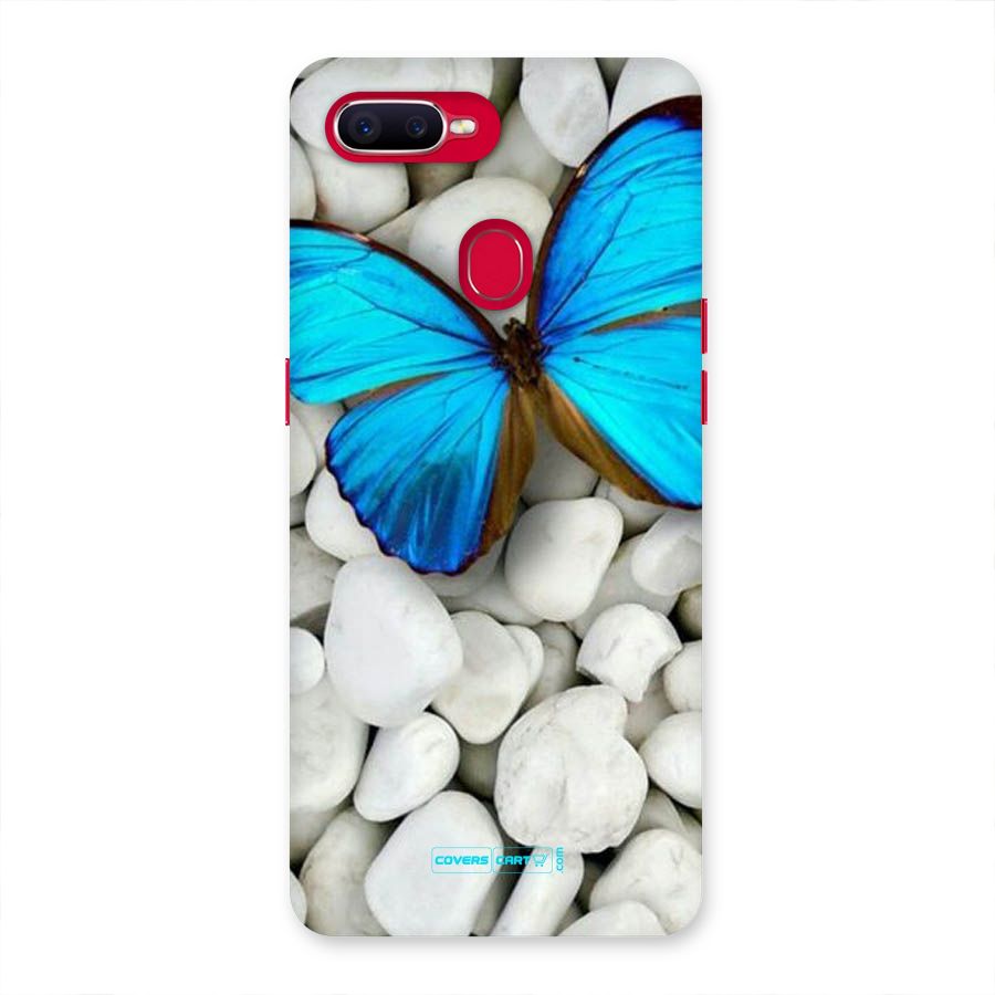 Blue Butterfly Back Case for Oppo F9 Pro