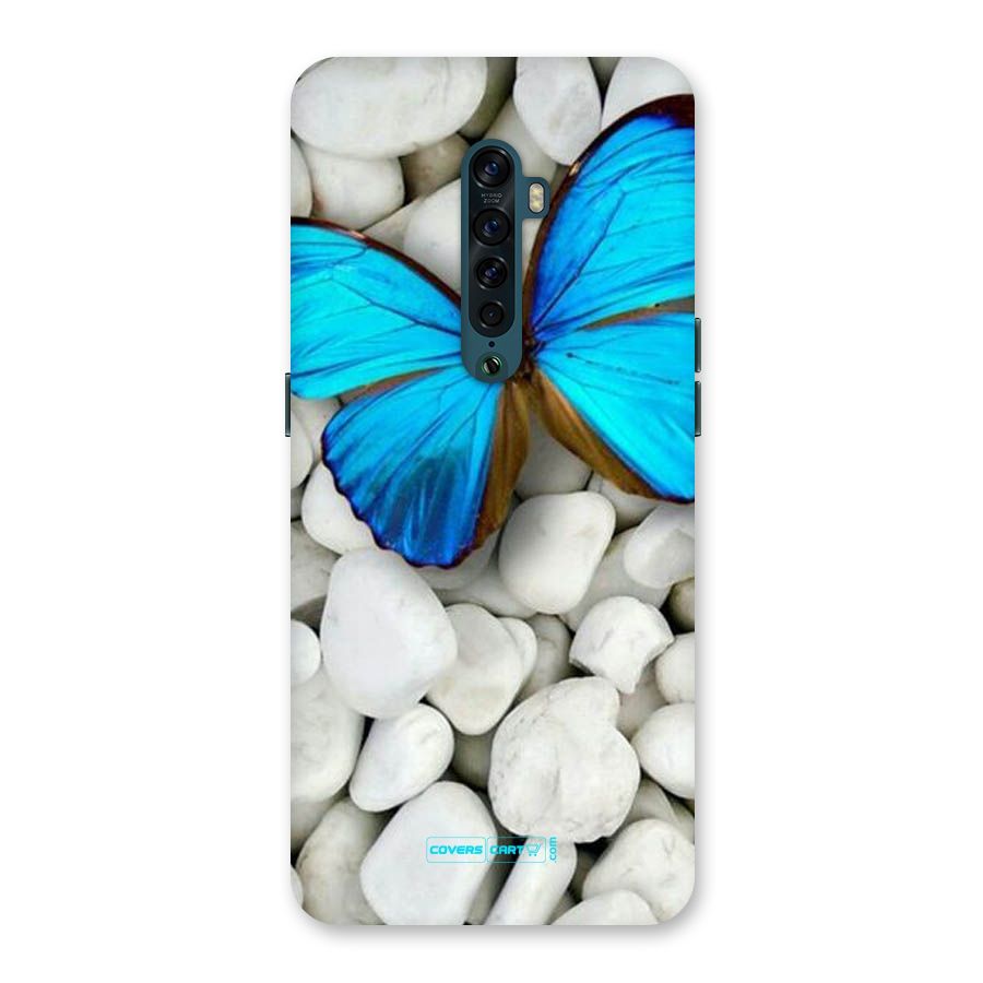 Blue Butterfly Back Case for Oppo Reno2