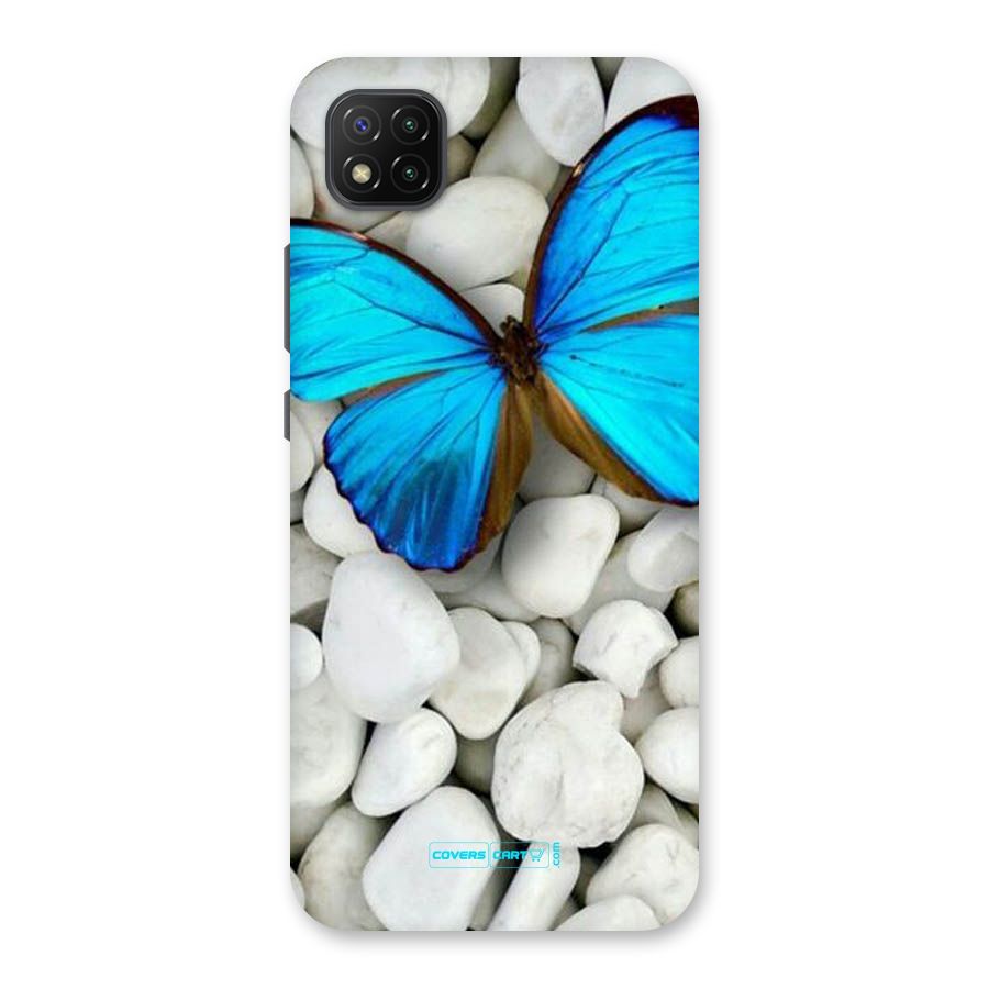 Blue Butterfly Back Case for Poco C3