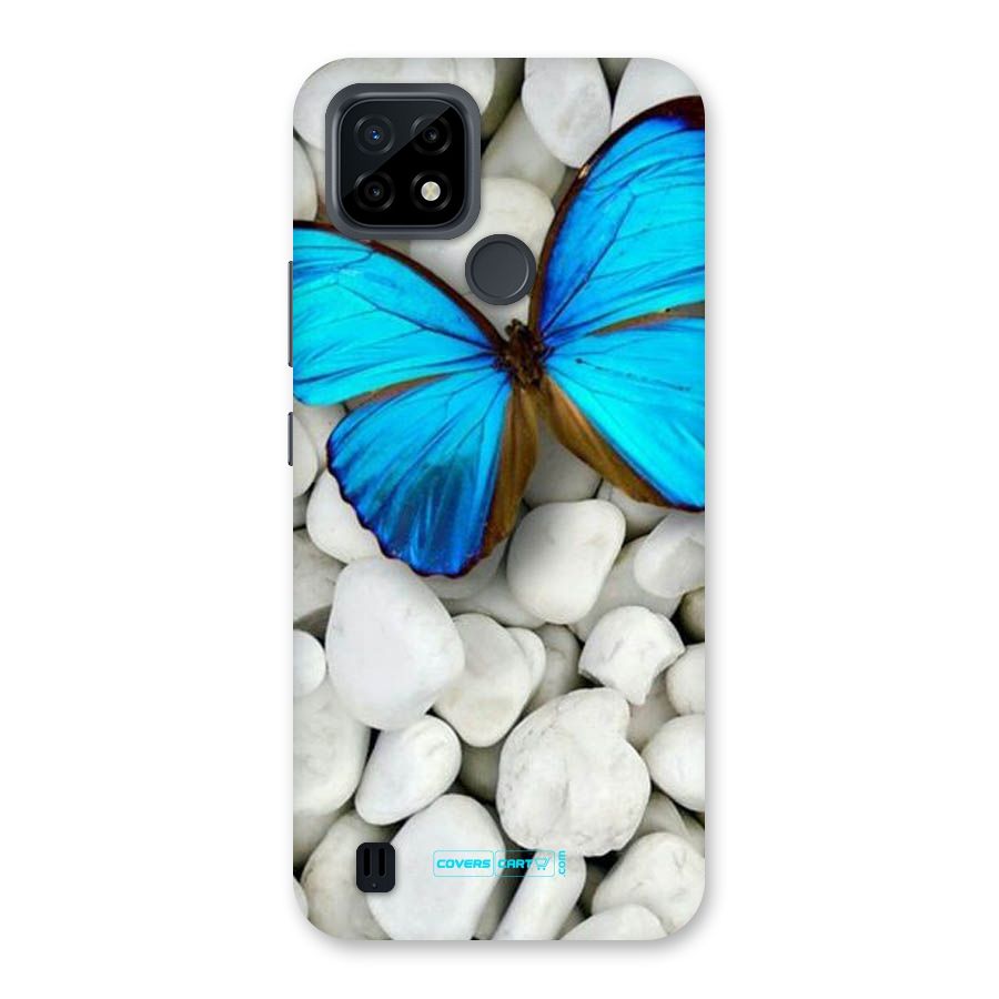 Blue Butterfly Back Case for Realme C21