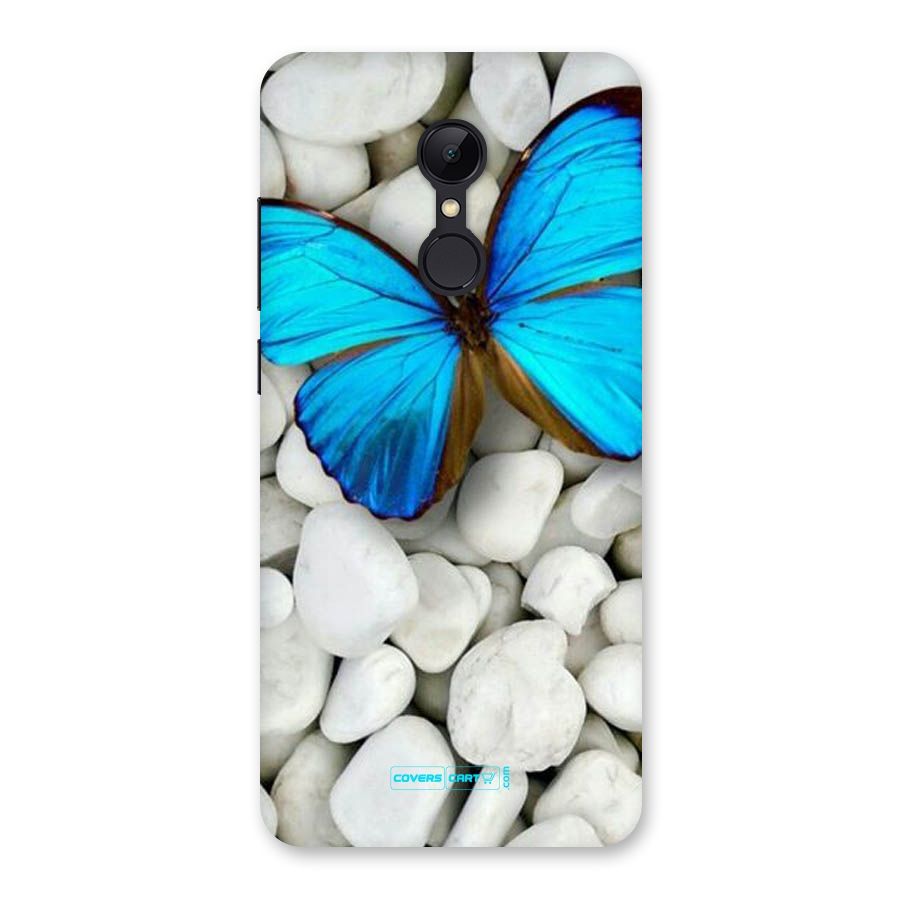 Blue Butterfly Back Case for Redmi 5