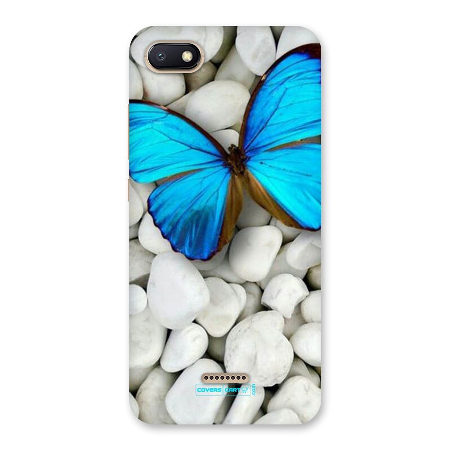 Blue Butterfly Back Case for Redmi 6A