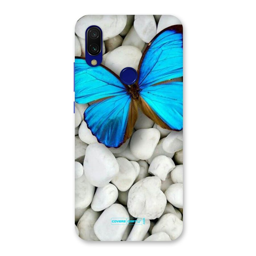 Blue Butterfly Back Case for Redmi 7