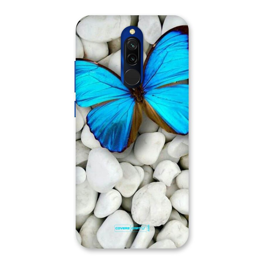 Blue Butterfly Back Case for Redmi 8