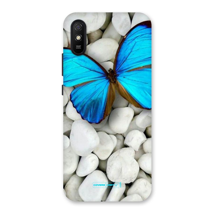 Blue Butterfly Back Case for Redmi 9i