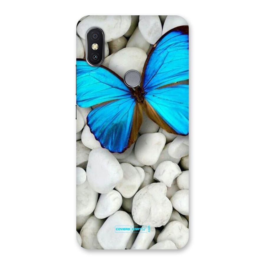 Blue Butterfly Back Case for Redmi Y2