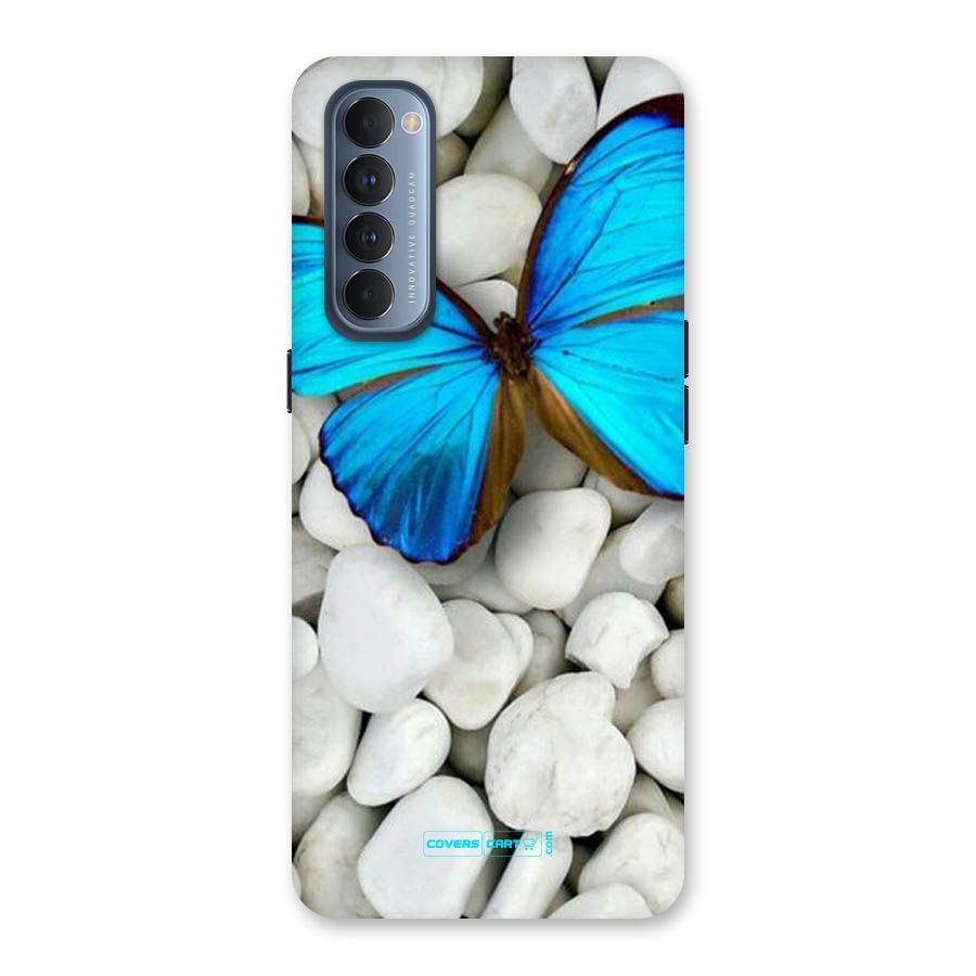 Blue Butterfly Back Case for Reno4 Pro