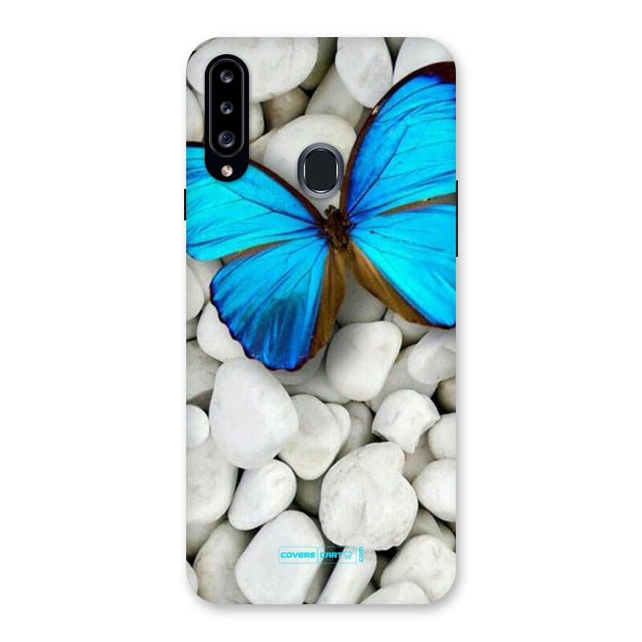 Blue Butterfly Back Case for Samsung Galaxy A20s
