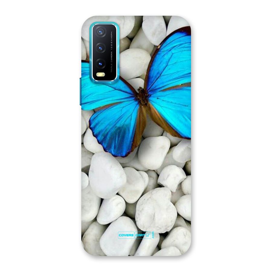 Blue Butterfly Back Case for Vivo Y20A