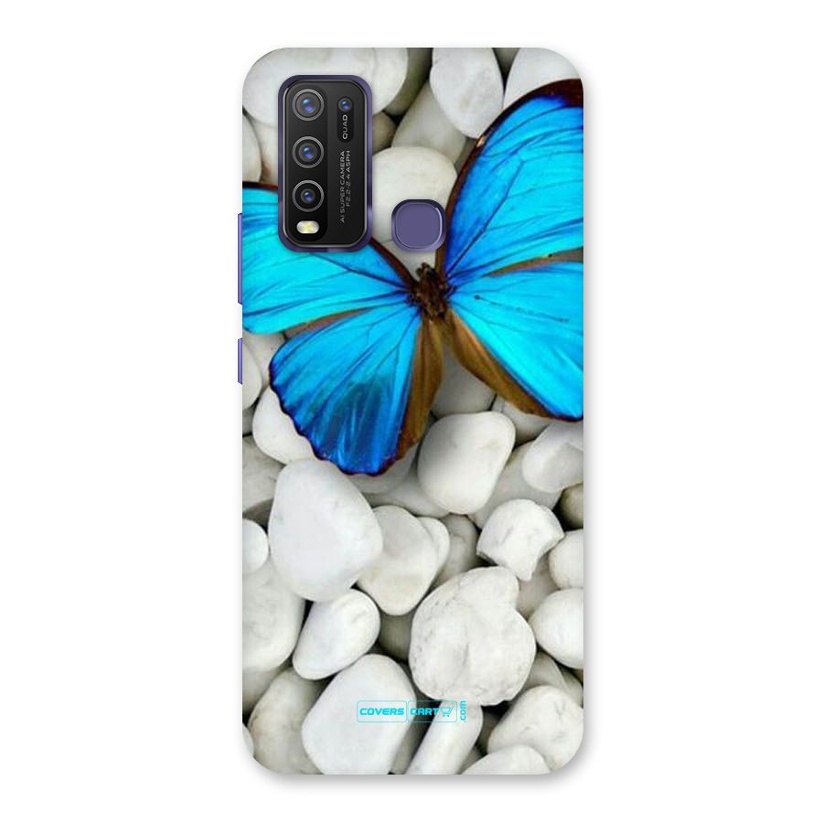 Blue Butterfly Back Case for Vivo Y30