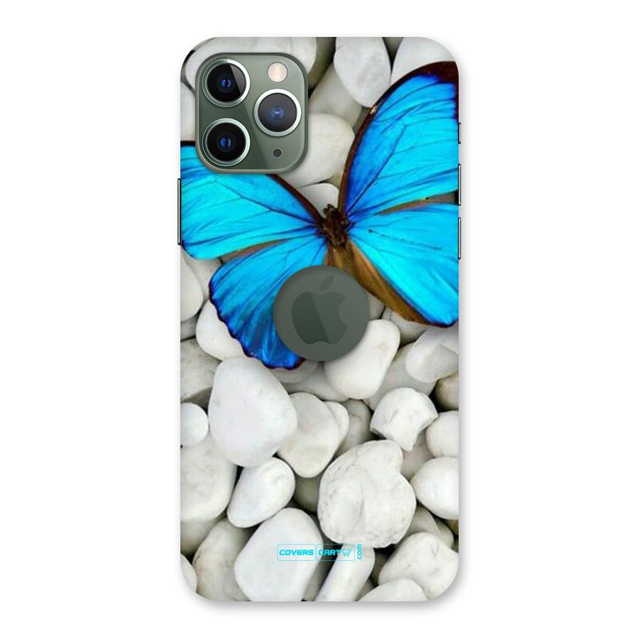 Blue Butterfly Back Case for iPhone 11 Pro Logo  Cut