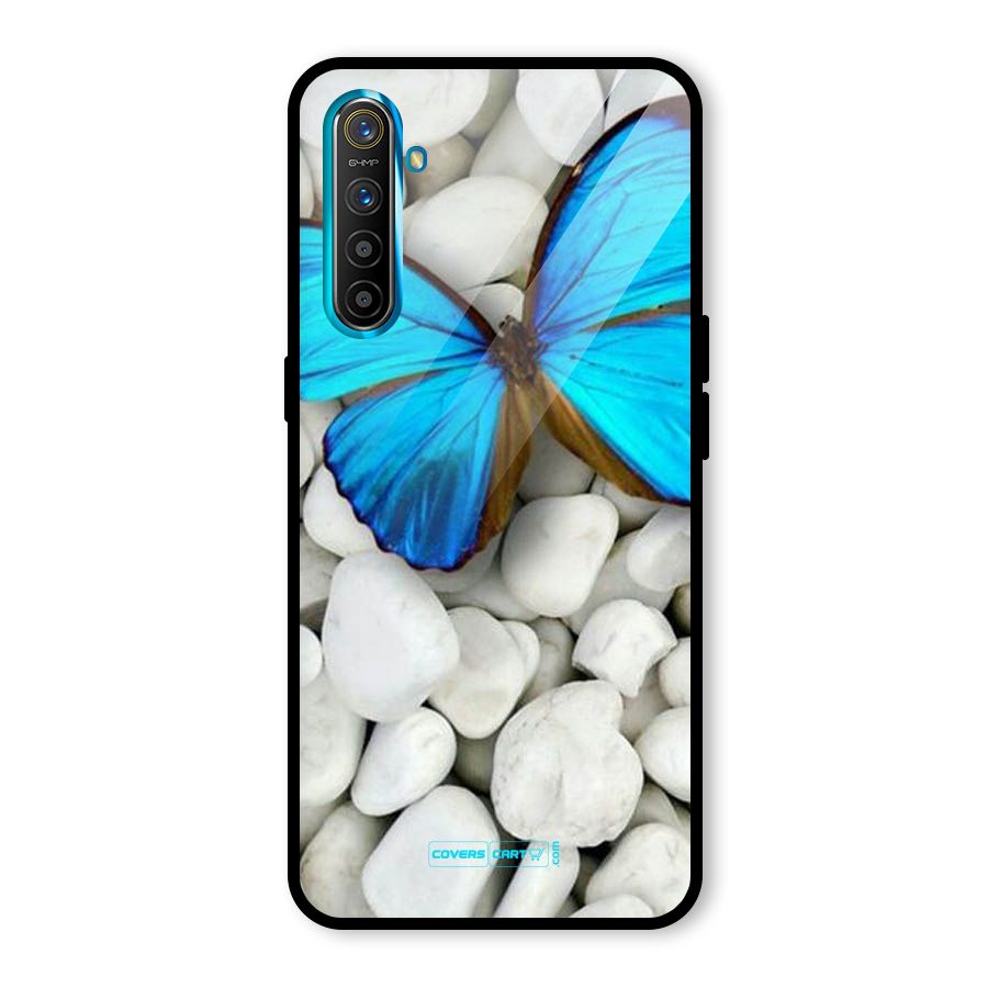 Blue Butterfly Glass Back Case for Realme X2