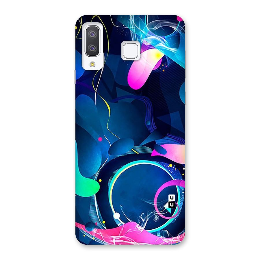 Blue Circle Flow Back Case for Galaxy A8 Star