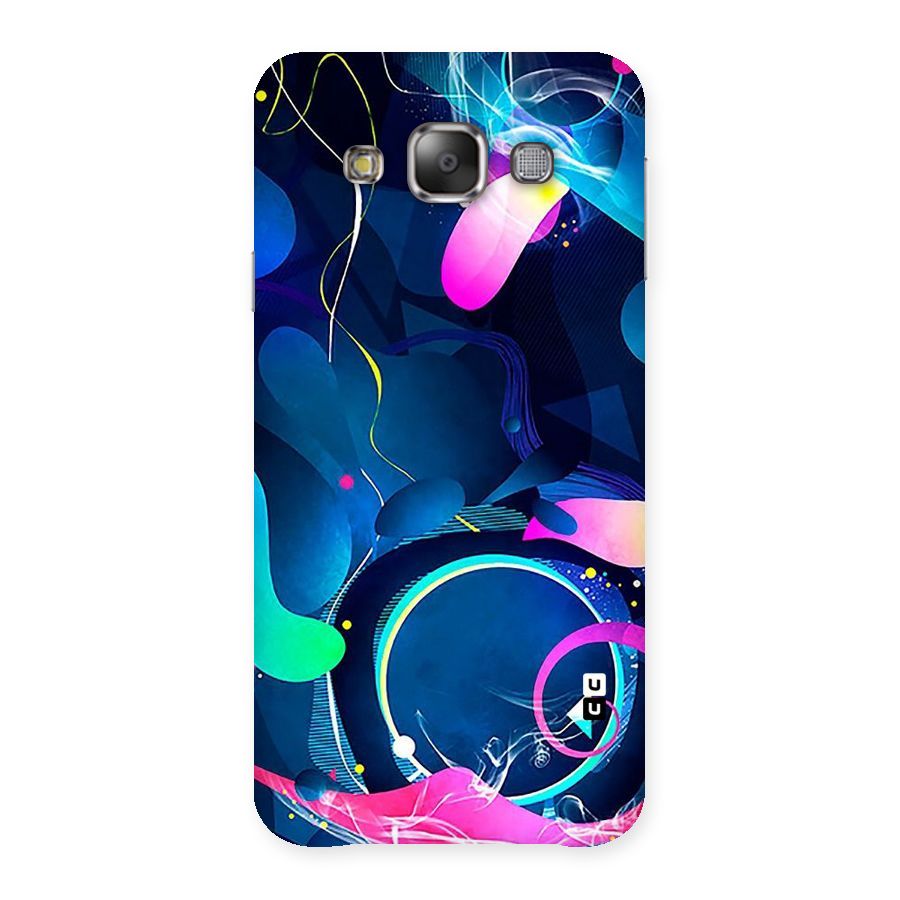 Blue Circle Flow Back Case for Galaxy E7
