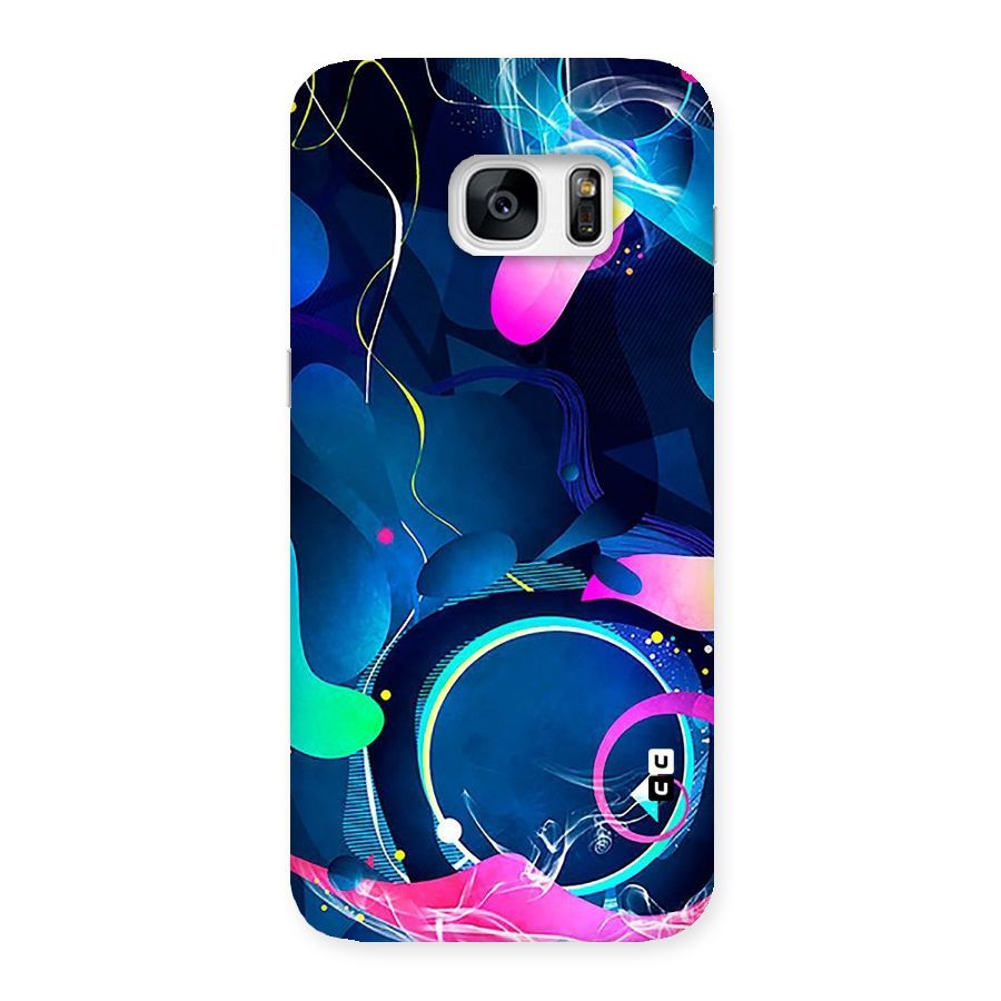 Blue Circle Flow Back Case for Galaxy S7 Edge