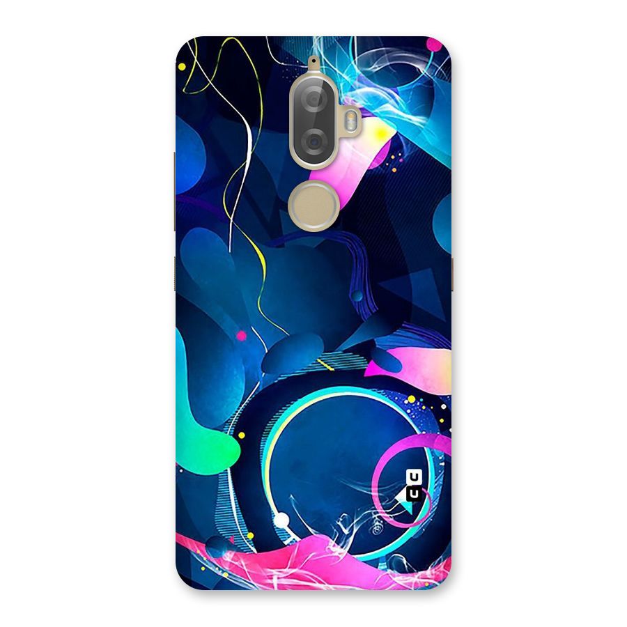 Blue Circle Flow Back Case for Lenovo K8 Plus