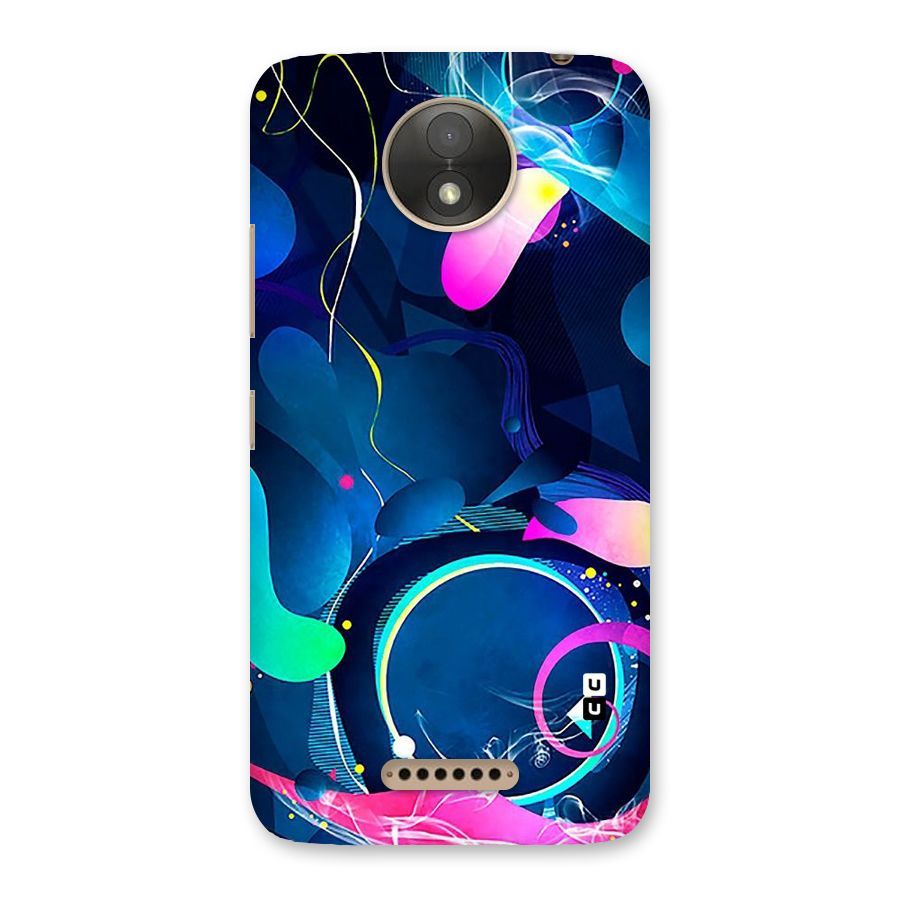 Blue Circle Flow Back Case for Moto C Plus