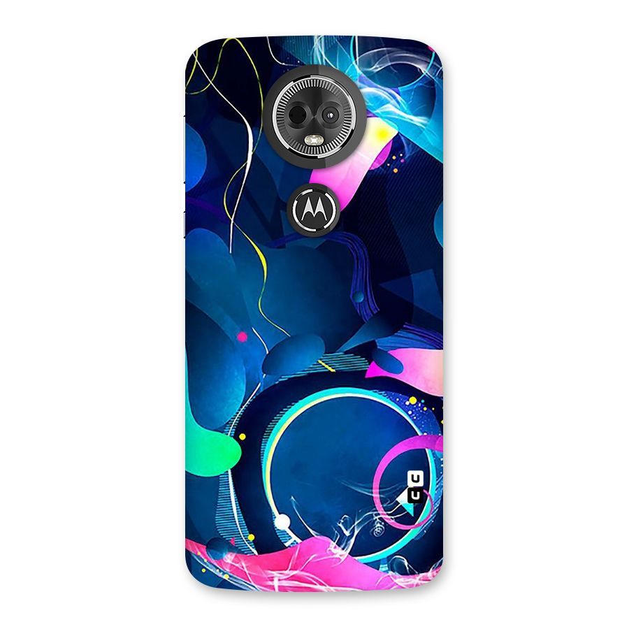 Blue Circle Flow Back Case for Moto E5 Plus