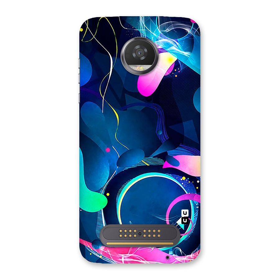 Blue Circle Flow Back Case for Moto Z2 Play