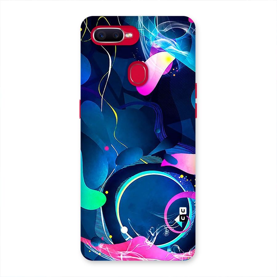 Blue Circle Flow Back Case for Oppo F9 Pro