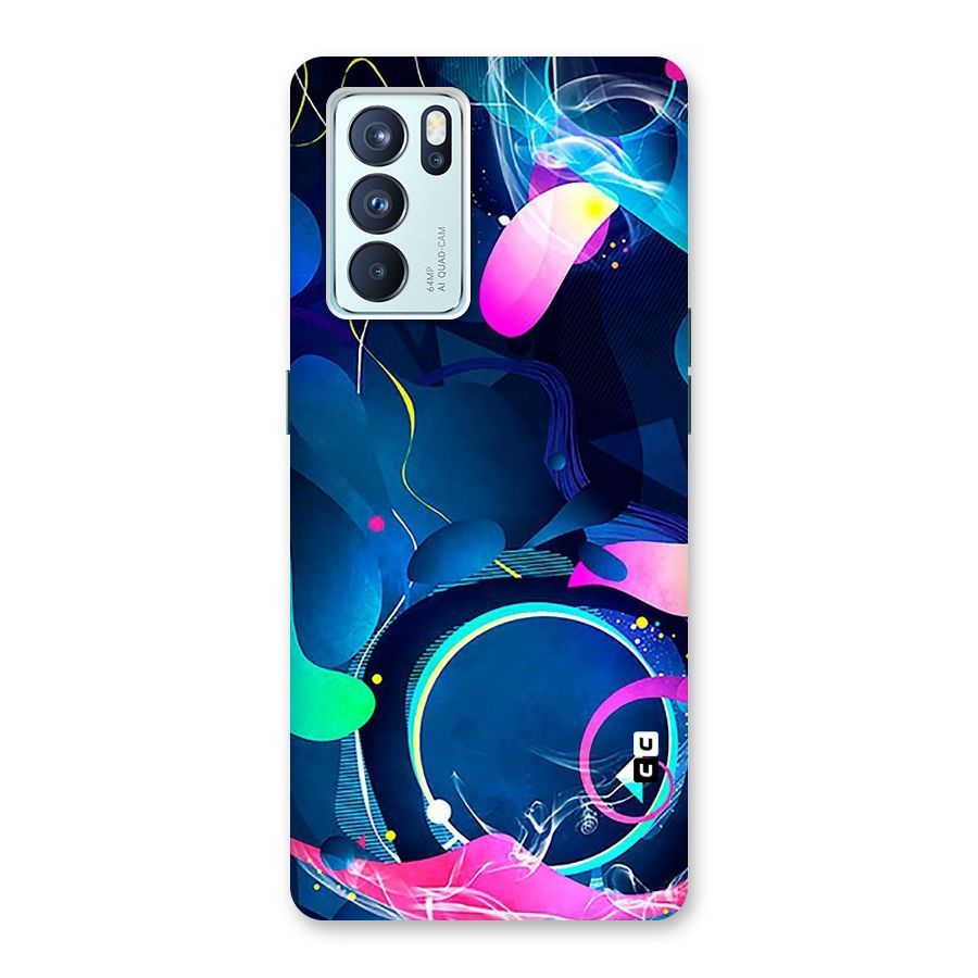 Blue Circle Flow Back Case for Oppo Reno6 Pro 5G