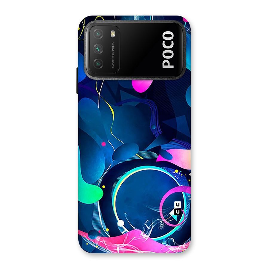 Blue Circle Flow Back Case for Poco M3