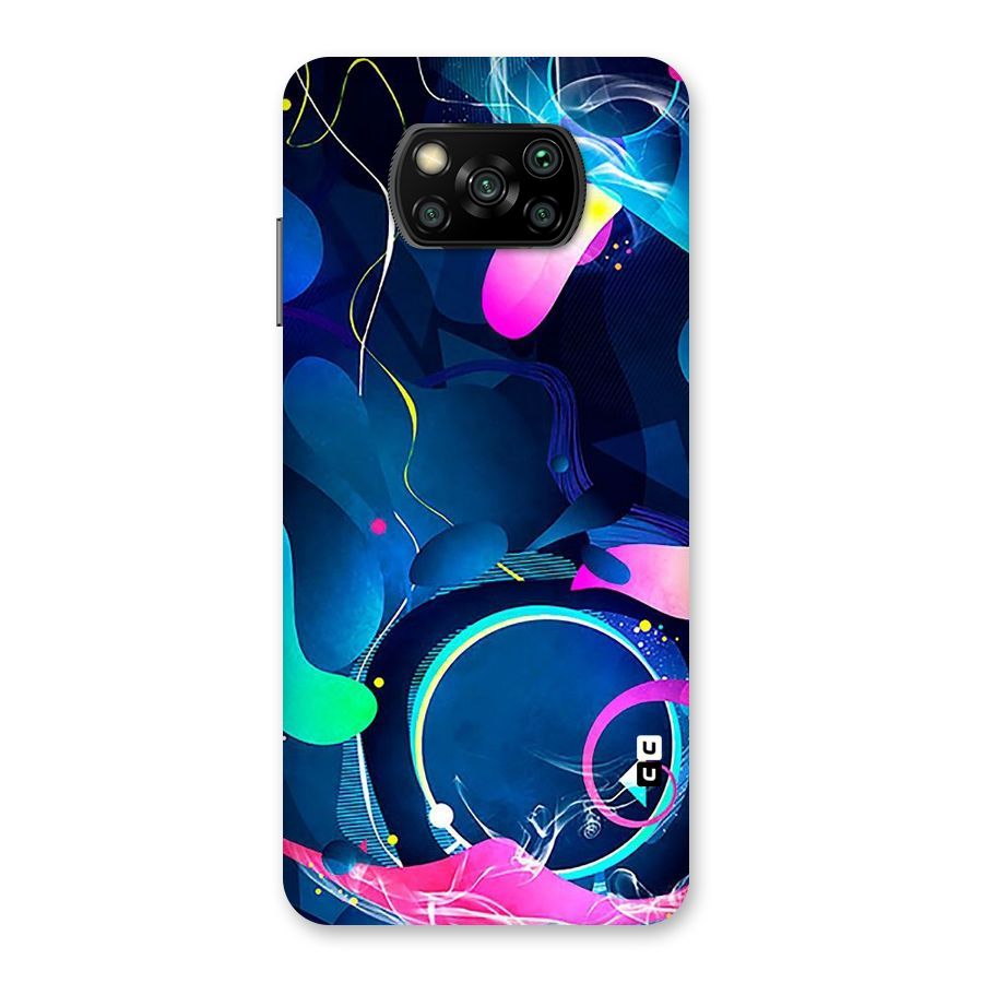 Blue Circle Flow Back Case for Poco X3