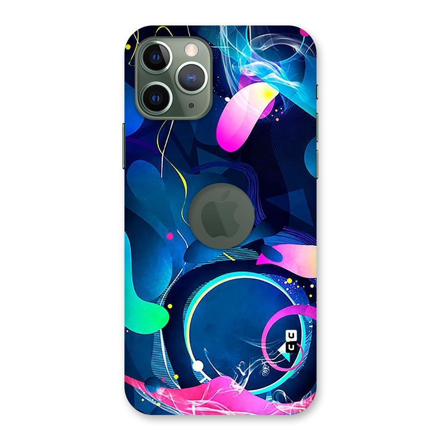 Blue Circle Flow Back Case for iPhone 11 Pro Logo  Cut