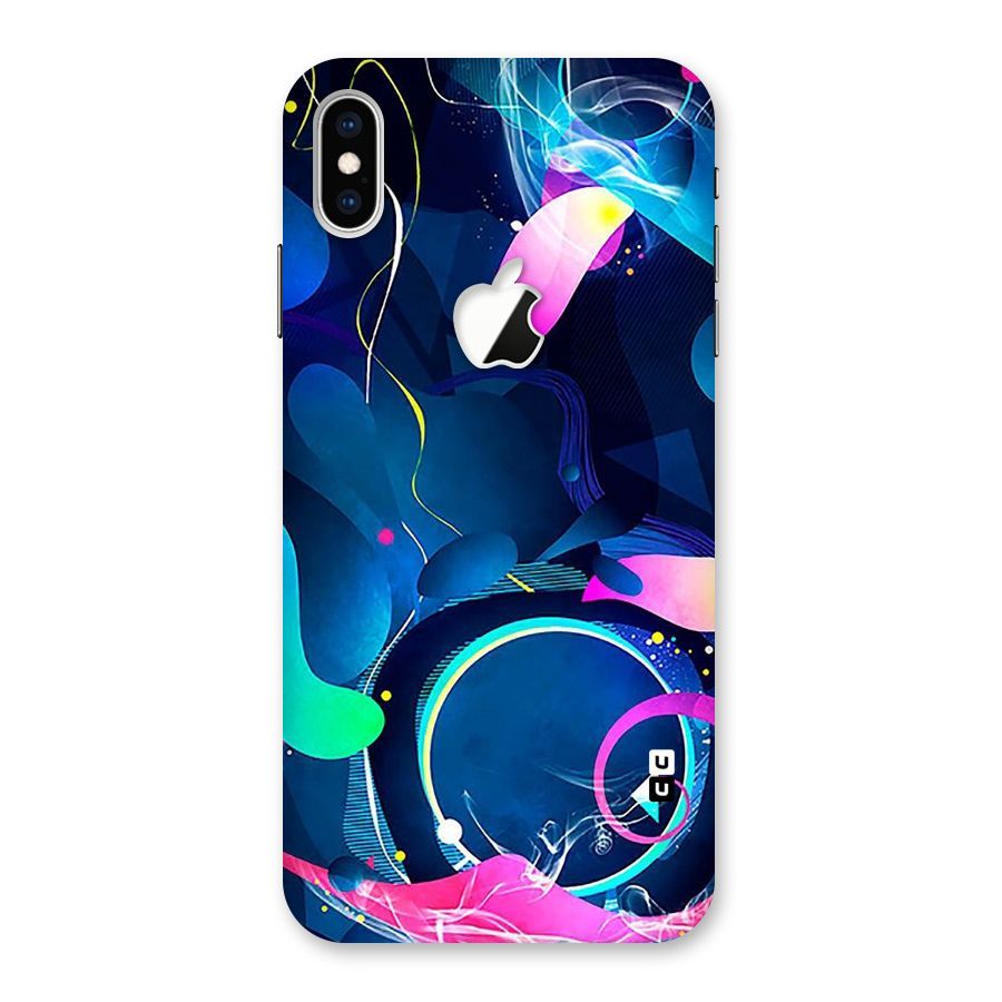 Blue Circle Flow Back Case for iPhone XS Max Apple Cut