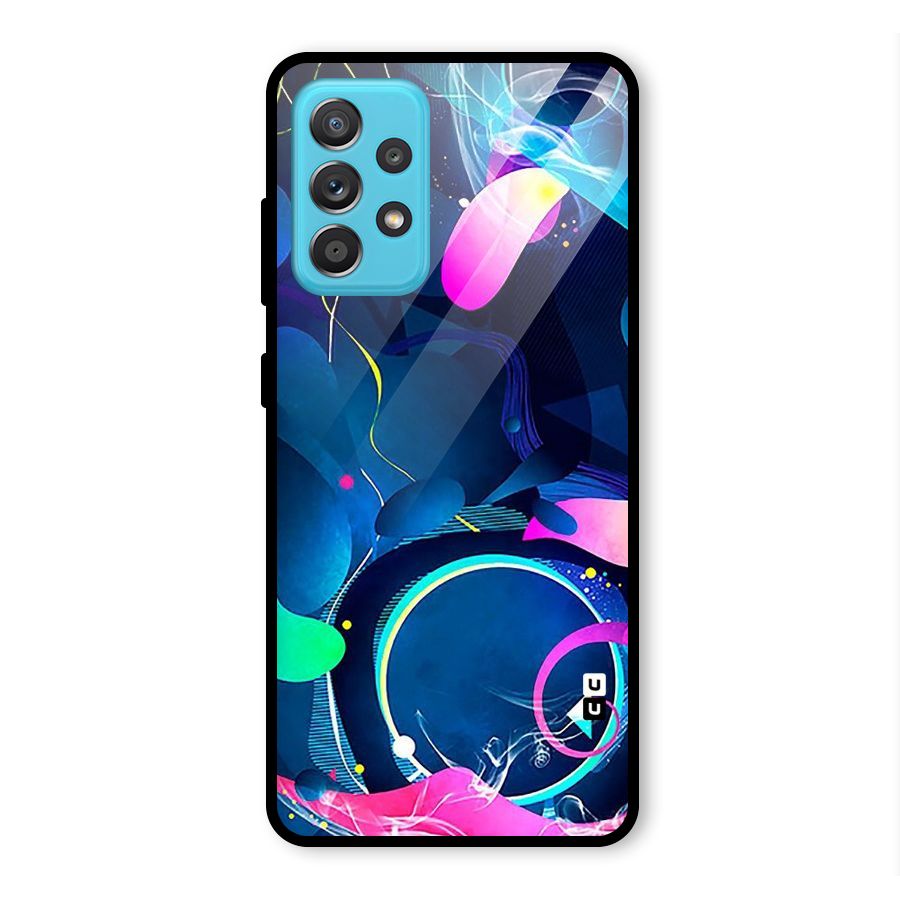 Blue Circle Flow Glass Back Case for Galaxy A52