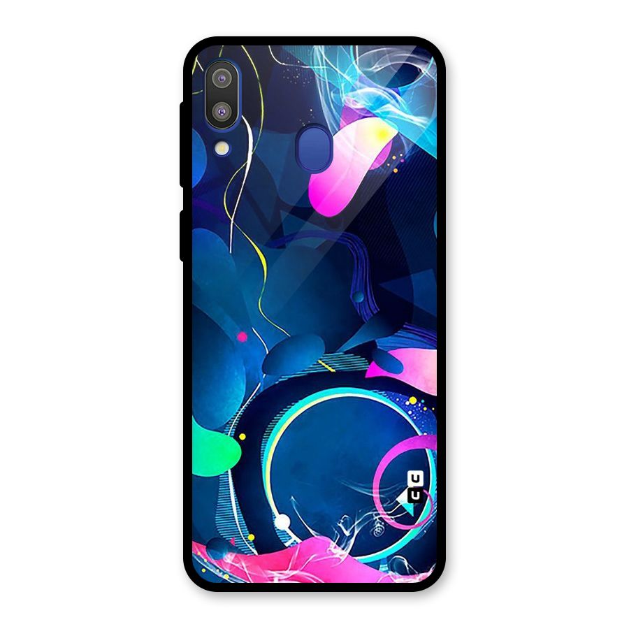 Blue Circle Flow Glass Back Case for Galaxy M20