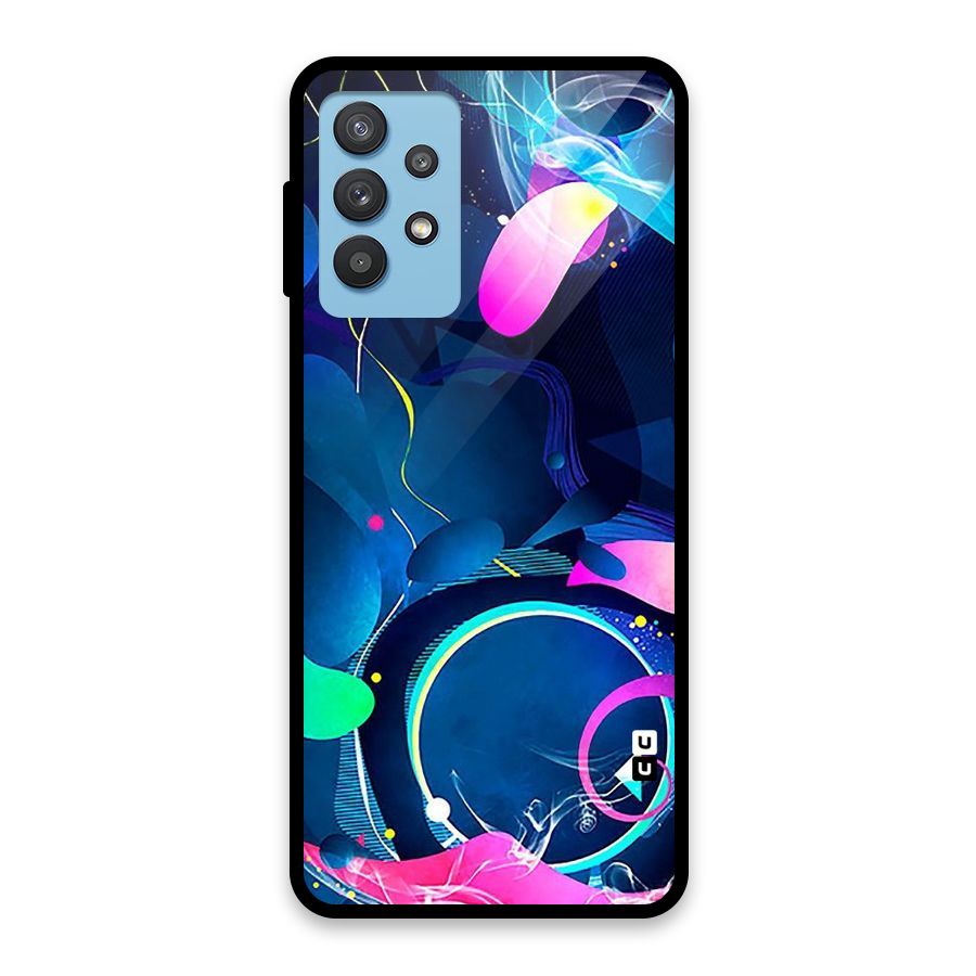 Blue Circle Flow Glass Back Case for Galaxy M32 5G