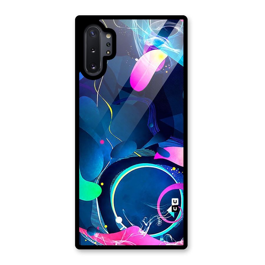 Blue Circle Flow Glass Back Case for Galaxy Note 10 Plus