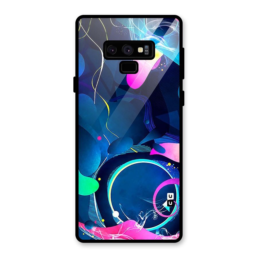 Blue Circle Flow Glass Back Case for Galaxy Note 9